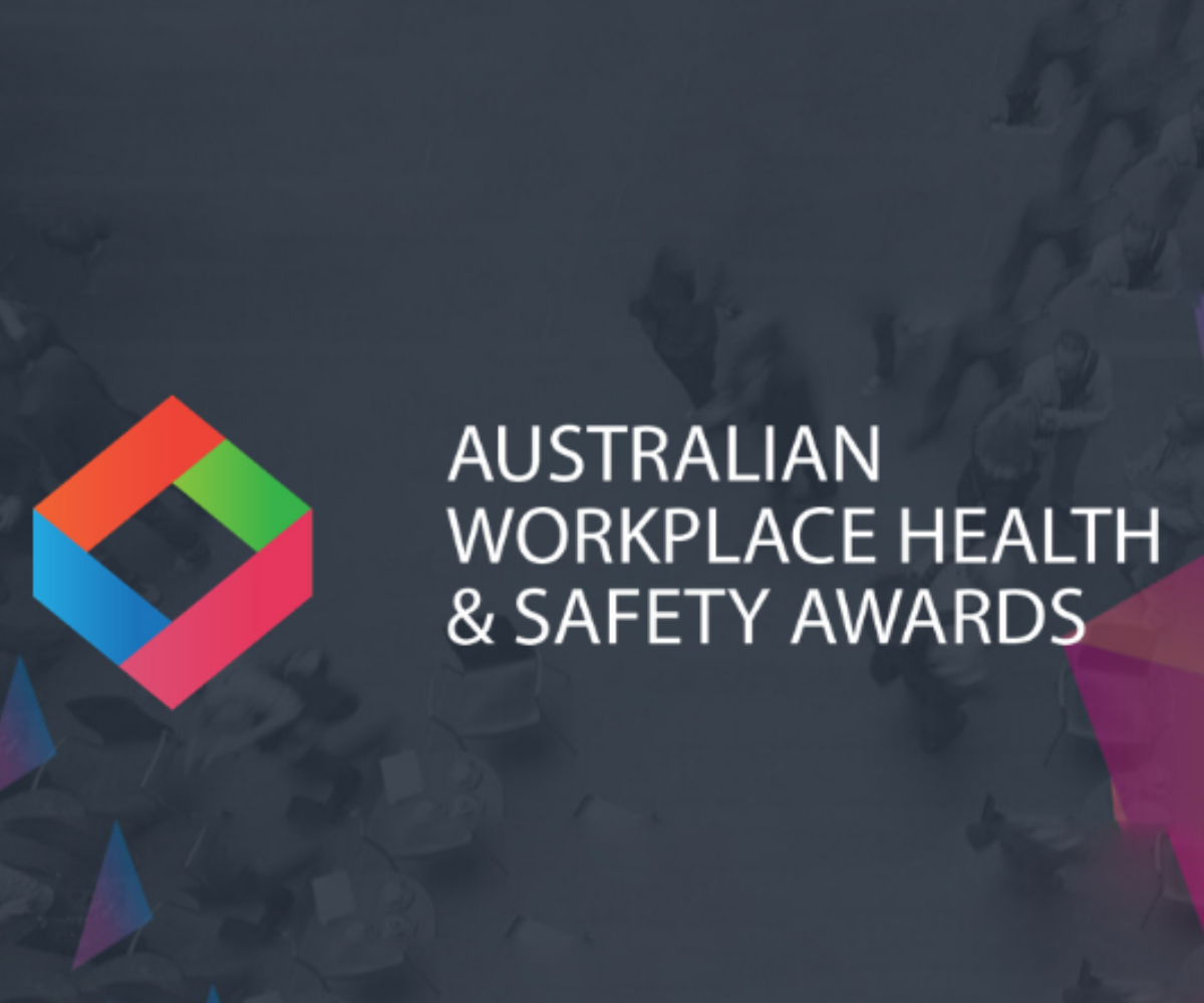 Australian Workplace Health & Safety Awards logo, recognizing excellence in workplace safety and injury prevention.