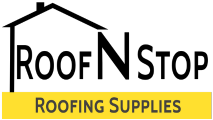 The "Roof N Stop" logo with the text "ROOFING SUPPLIES" underneath.