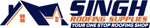 Singh Roofing Supplies logo with a stylized blue and orange house graphic and text.