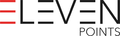 The "ELEVEN POINTS" logo with red horizontal bars forming an "E" and black horizontal bars forming the other letters.