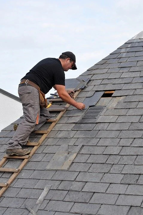 Roofing ladder safety